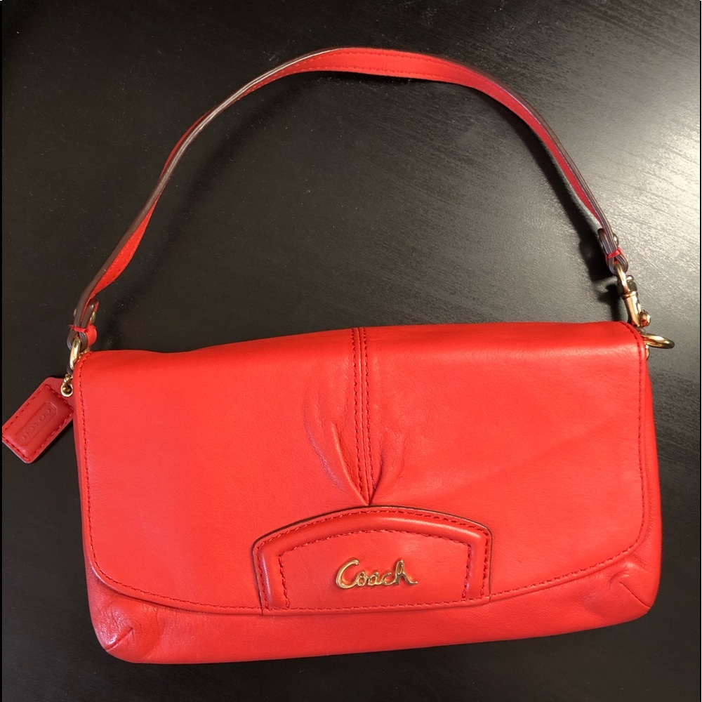 Coach Soft Leather Wristlet Wallet Clutch
